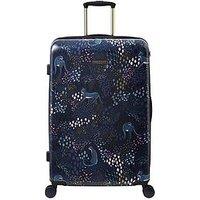 Sara Miller Large Midnight Leopard 4 Wheel Trolley Suitcase