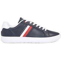 Tommy Hilfiger Essential Leather Cupsole Trainers - Navy