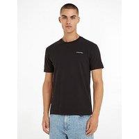 Calvin Klein Micro Logo Interlock T-Shirt - Black