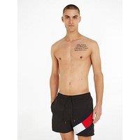 Tommy Hilfiger Flag Swim Shorts - Black