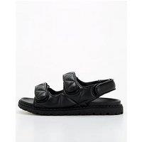 V By Very Chunky Quilted Sandal - Black
