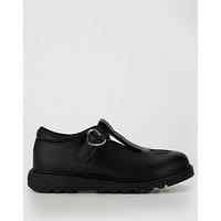 The Very Collection Toezone Younger Girls Leather Heart T Bar School Shoe