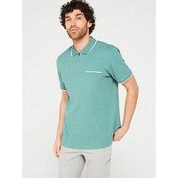 Very Man Textured Waffle Polo - Mint