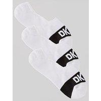 Dkny 3 Pack Lexington Ped Socks - White