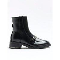 River Island Snaffle Boot - Black