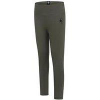 Converse Older Girls Chuck Patch High Rise Leggings - Dark Khaki