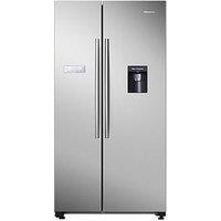 Hisense Rs741N4Wce 90Cm Wide, Side By Side, American-Style Fridge Freezer With Non-Plumbed Water Dis