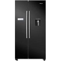 Hisense Rs741N4Wbe 90Cm Wide, Side By Side, American Fridge Freezer With Non-Plumbed Water Dispenser