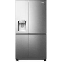 Hisense Rs818N4Tie Pureflat Infinite Series, 90Cm Wide Side By Side, American Fridge Freezer - Stainless Steel