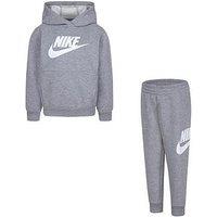 Nike Kids Unisex Club Fleece Hoodie And Joggers Set - Dark Grey