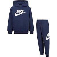 Nike Kids Unisex Club Fleece Hoodie And Joggers Set - Navy