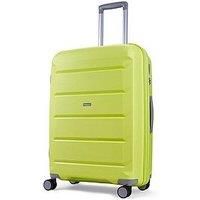 Rock Luggage Tulum Hardshell 8-Wheel Spinner Medium Suitcase -Lime/Grey