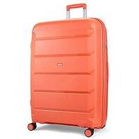 Rock Luggage Tulum Hardshell 8-Wheel Spinner Large Suitcase -Peach Echo