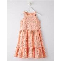 V By Very Girls Broderie Orange Dress