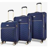 Rock Luggage Sloane Softshell 8 Wheel Expander With Tsa Lock 3 Pc Set