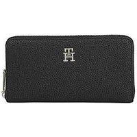 Tommy Hilfiger Th Emblem Zip Around Purse - Black