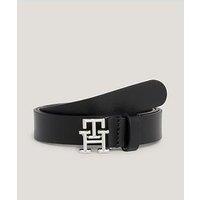 Tommy Hilfiger Leather Logo Belt - Black
