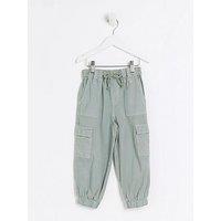 River Island Mini Mini Girls Lyocell Cargo Trousers - Green