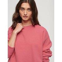 Superdry Essential Logo Relaxed Fit Sweatshirt - Pink