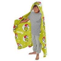 The Grinch Christmas Hooded Fleece Blanket - Green