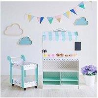 Teamson Kids My Dream Bakery Shop Dessert Stand - White / Mint
