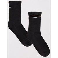 Boss 2 Pack Iconic Logo Sock - Black