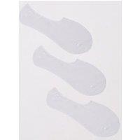 Everyday 3 Pack Invisible Trainer Liner Socks With Heel Grips - White