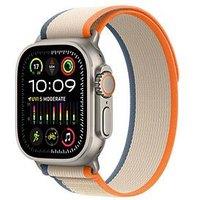 Apple Watch Ultra 2 (Gps + Cellular), 49Mm Titanium Case With Orange/Beige Trail Loop