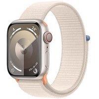 Apple Watch Series 9 (Gps + Cellular), 41Mm Starlight Aluminium Case With Starlight Sport Loop