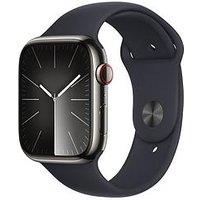 Apple Watch Series 9 (Gps + Cellular), 45Mm Graphite Stainless Steel Case With Midnight Sport Band -
