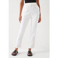 Everyday Linen Blend Trousers - White