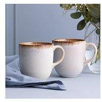 Mason Cash Reactive Set Of 2 Mugs &Ndash; Cream