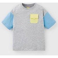 Mini V By Very Boys Contrasting Sleeve And Pocket Short Sleeve T-Shirt - Multi