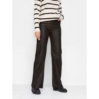 Long Tall Sally Black Coated Wide Leg Jean