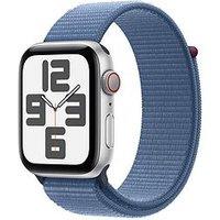 Apple Watch Se (Gps + Cellular, 2023) 44Mm Silver Aluminium Case With Winter Blue Sport Loop