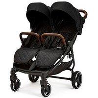 Ickle Bubba Venus Prime Double Stroller - Black / Black / Tan