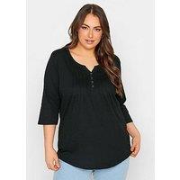 Yours Pintuck Henley. Black