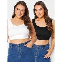Yours Bralet 2 Pack Black/White