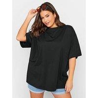 Yours Oversized Boxy Tee. Black