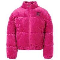 Juicy Couture Girls Velour Padded Jacket - Pink