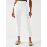 V By Very Utility Straight Leg Trousers - White