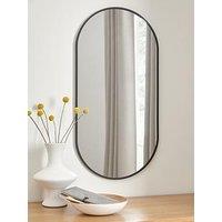 Very Home Cagli Oval Mirror - Black 40X80Cm
