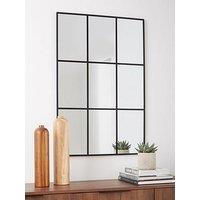Very Home Cino Window Pane Mirror - Black 60X90Cm