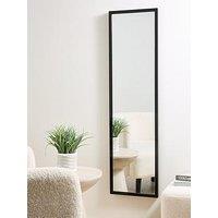 Everyday Tall Rectangular Mirror - Black 125X33Cm