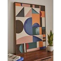 Very Home Multi Abstract Framed Printed Canvas With Hand Paint 60X80Cm