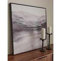 Very Home Dark Smoke Landscape Framed Printed Canvas 80X80Cm
