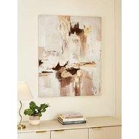 Very Home Abstract Hand Paint/Gold Leaf Canvas 80X100Cm