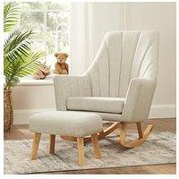 Tutti Bambini Jonah Rocking Nursing Chair With Footstool- Pebble
