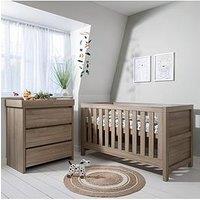 Tutti Bambini Modena 2 Piece Furniture Set - Oak (Cot Bed, Sprung Mattresss And Chest Changer)