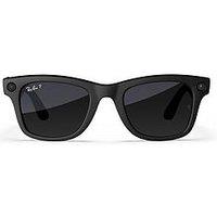 Ray-Ban Meta Wayfarer Large Glasses - Matte Black, Polarised Gradient Graphite